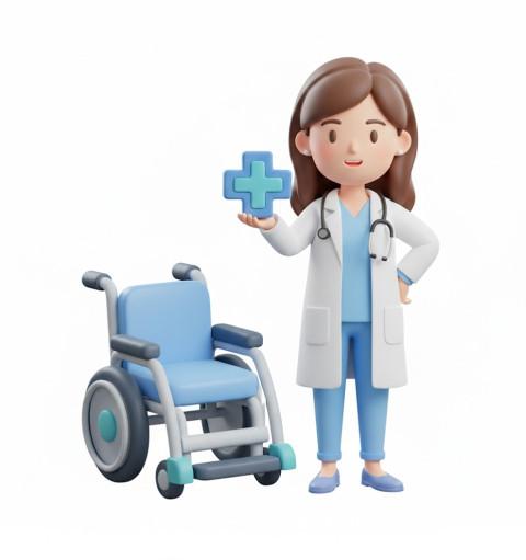 AI Wheelchair Image  Assistive Technology AI Illustration